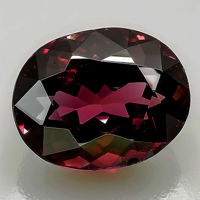 Dark red garnet alamandine gemstone